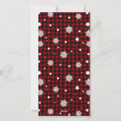 Funny Kariert Snowflake Oh Dee Feiertagskarte (Rückseite)