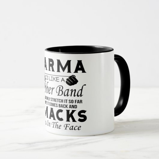 Funny Karma Tasse (VorderseiteRechts)