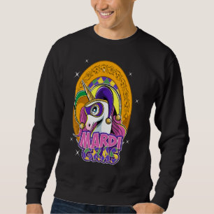 Funny Karneval Mascarade Einhorn Jester Einhorn Sweatshirt
