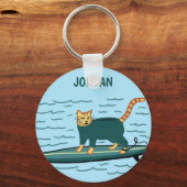 Funny Karo MEOWT Surfkatze CUSTOM Schlüsselanhänger (Vorderseite)