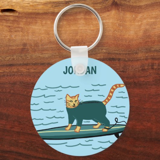 Funny Karo MEOWT Surfkatze CUSTOM Schlüsselanhänger (Vorderseite)