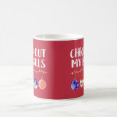Funny Karo Out My Balls Weihnachtsschmuck Kaffeetasse (Mittel)