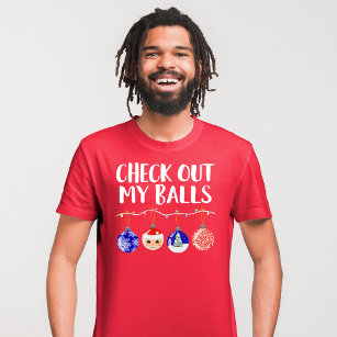 Funny Karo Out My Balls Weihnachtsschmuck T-Shirt