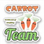Funny Karotten-Team Aufkleber (Vorderseite)