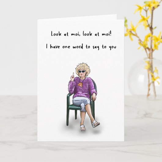 Funny Kath Day Knight Birthday Card Karte (Gelbe Blume)