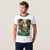 Funny Katholic Pope Gambling Street Game T-Shirt (Vorne ganz)