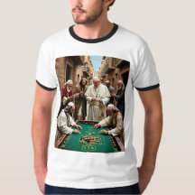 Funny Katholic Pope Gambling Street Game T-Shirt