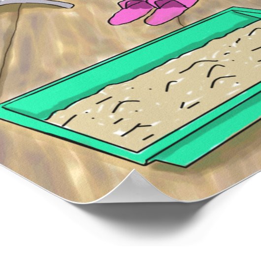 Funny Katze im Bad Katze 665 Poster (Ecke)