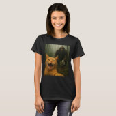 Funny Katze überrascht glücklich Selfie mit Bigfoo T-Shirt (Vorne ganz)