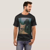 Funny Katze überrascht glücklich Selfie mit Bigfoo T-Shirt (Vorne ganz)