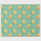 Funny Kawaii Avocados Vermeiden wir Pattern Geschenkpapier (Flach)