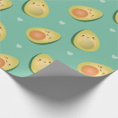 Funny Kawaii Avocados Vermeiden wir Pattern Geschenkpapier (Ecke)