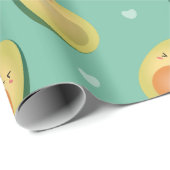Funny Kawaii Avocados Vermeiden wir Pattern Geschenkpapier (Rolleneckpunkt)