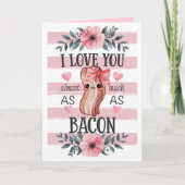 Funny Kawaii Bacon Geburtstagsjubiläum Valentine Karte (Vorderseite)