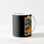 Funny Kawaii Black Cat Ramen Noodle Bowl Japanese Kaffeetasse (VorderseiteRechts)