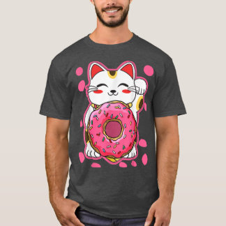 Funny Kawaii Cat Donut Japanisch Anime Girls T-Shirt