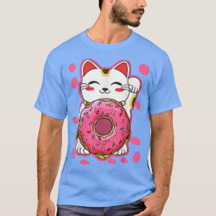 Funny Kawaii Cat Donut Japanisch Anime Girls T-Shirt