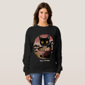 Funny Kawaii Cat Eating Ramen Noodles Niedlich Ani Sweatshirt (Vorne ganz)