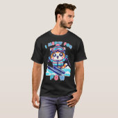 Funny Kawaii Cat Skiing Cool Anime T-Shirt (Vorne ganz)