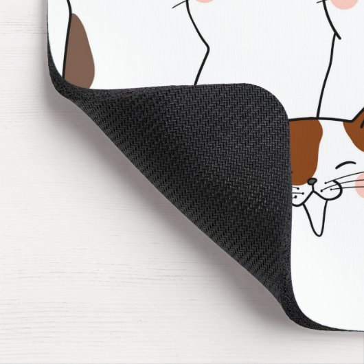 Funny Kawaii Cats Mousepad (Ecke)