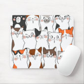 Funny Kawaii Cats Mousepad (Mit Mouse)