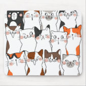 Funny Kawaii Cats Mousepad (Vorne)