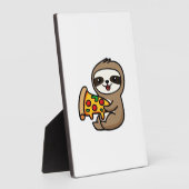 Funny Kawaii Chibi Sloth with Pizza � Cute Cartoon Fotoplatte (Seite)