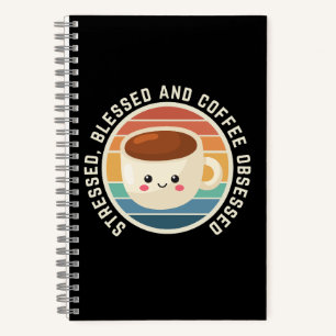 Funny Kawaii Coffee Zitat Notizblock