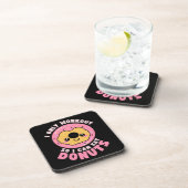 Funny Kawaii Donuts Workout Quote Getränkeuntersetzer (Rechte Seite)