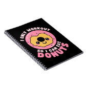 Funny Kawaii Donuts Workout Quote Notizblock (Rechte Seite)