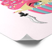 Funny Kawaii Food Art Niedlich Halloween Cupcake Poster (Ecke)