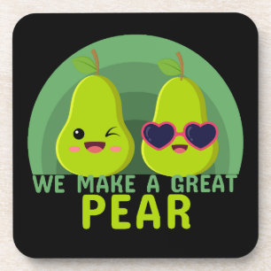 Funny Kawaii Fruit Pun Getränkeuntersetzer