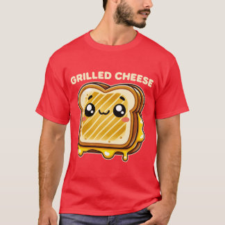Funny Kawaii Grilled Cheese Sandwich Cute Food vin T-Shirt