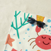 Funny Kawaii Hummer und Krebse Personalisiert Kids Strandtuch (Beispiel)