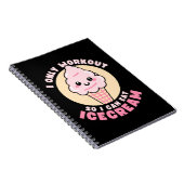 Funny Kawaii Ice Cream Workout Zitat Notizblock (Rechte Seite)