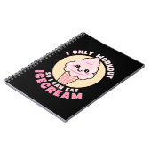 Funny Kawaii Ice Cream Workout Zitat Notizblock (Linke Seite)