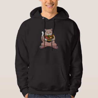 Funny Kawaii Japanese Anime Cat Ramen Design For M Hoodie