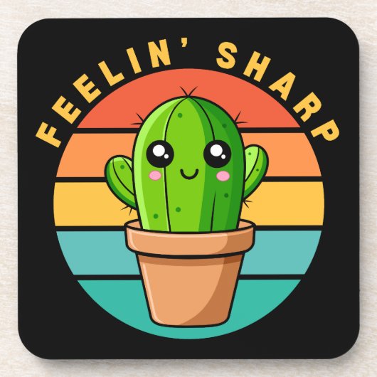 Funny Kawaii Niedlich Cactus Zitat Getränkeuntersetzer (Vorderseite)