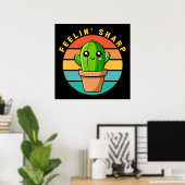 Funny Kawaii Niedlich Cactus Zitat Poster (Heimbüro)