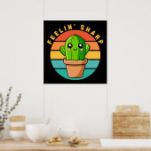 Funny Kawaii Niedlich Cactus Zitat Poster (Küche)
