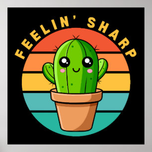 Funny Kawaii Niedlich Cactus Zitat Poster