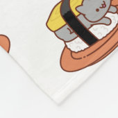 Funny Kawaii Niedlich Sushi Cats Fleece Blanken (Ecke)