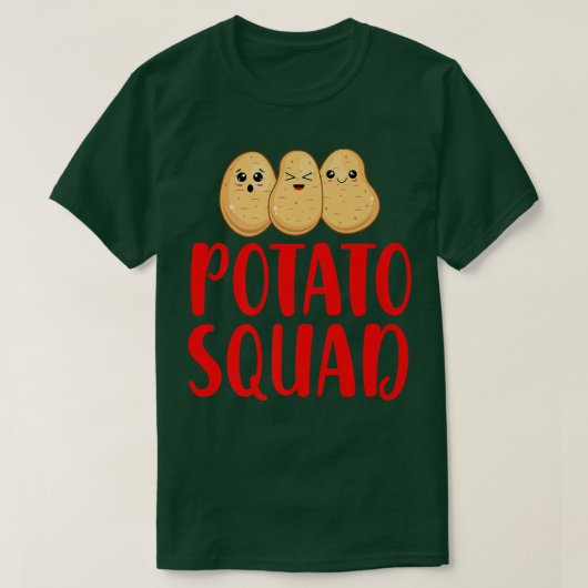 Funny Kawaii Potato Squad Vegan Vegetarian Team Pr T-Shirt (Design vorne)