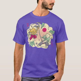 Funny Kawaii Samurai Cat Spaß drucken ninja än T-Shirt