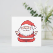 Funny Kawaii Santa Yoga Meditation (Stehend Vorderseite)