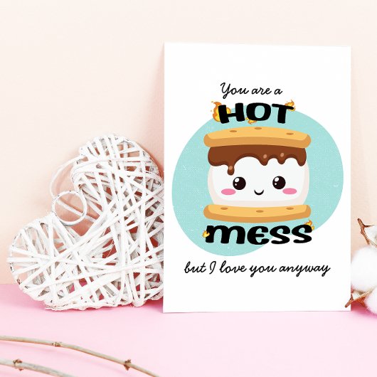 Funny Kawaii S'mores Hot Mess Karte