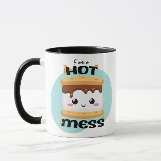 Funny Kawaii S'mores Hot Mess Tasse (Links)
