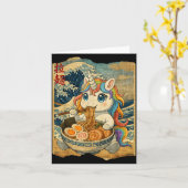 Funny Kawaii Unicorn Ramen Noodle Bowl Japanese Wa Karte (Gelbe Blume)