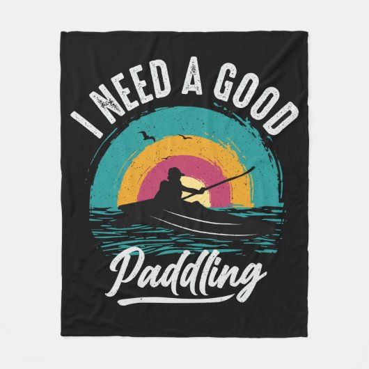 Funny Kayak braucht ein gutes Paddeln Fleecedecke (Vorderseite)