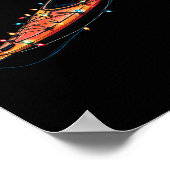 Funny Kayak Christmas Graphics Lights Lover Kayaki Poster (Ecke)